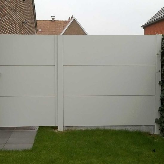 Portail pivotant simple Poitier + clôture fixe